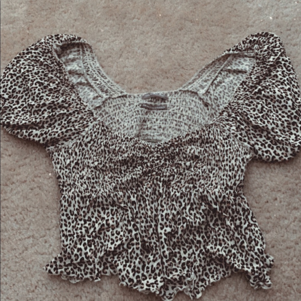 Cheetah print urban outfitters top